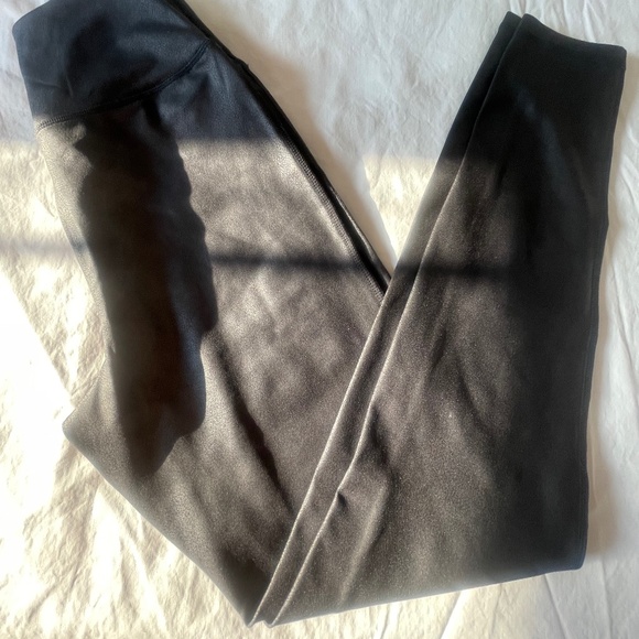 Women's Faux Leather High-Waist Leggings Black Sz S - Picture 4 of 12